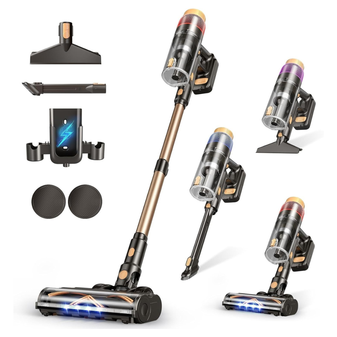 Cordless 50KPA Stick Vacuum Cleaner With Touch Screen And Wall Mount