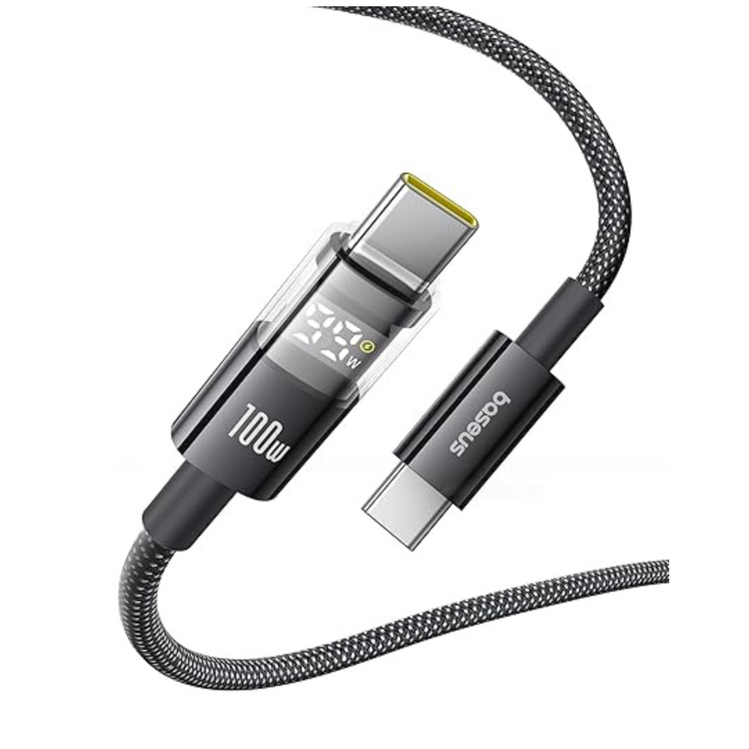 Baseus 100W 5A Fast Charging USB-C Cable with LED Display