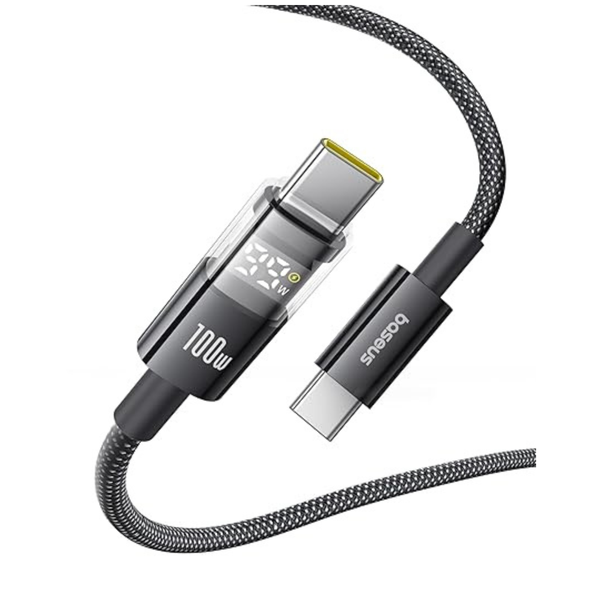 Baseus 100W 5A Fast Charging USB-C Cable with LED Display