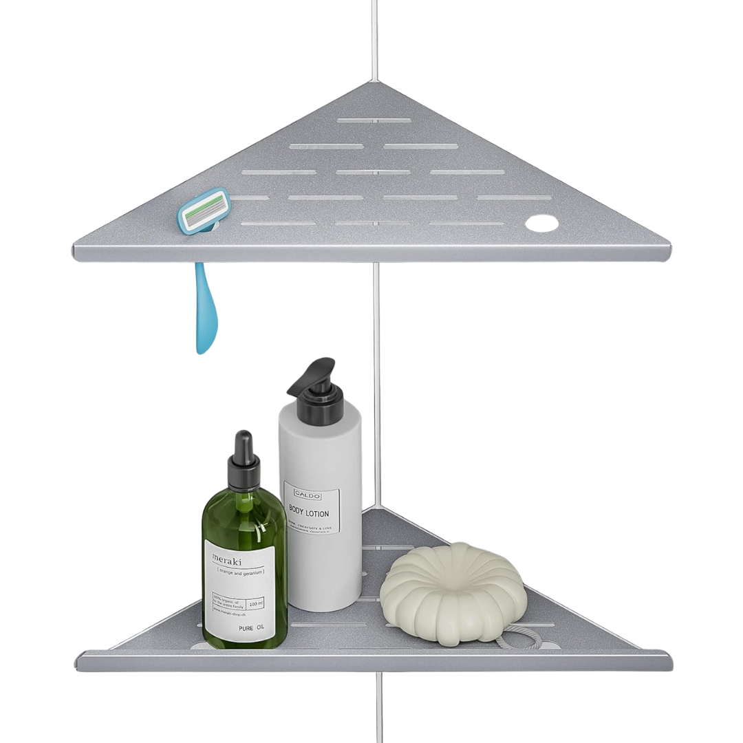 2-Pack Rustproof Stainless Steel Corner Shower Caddy Organizer