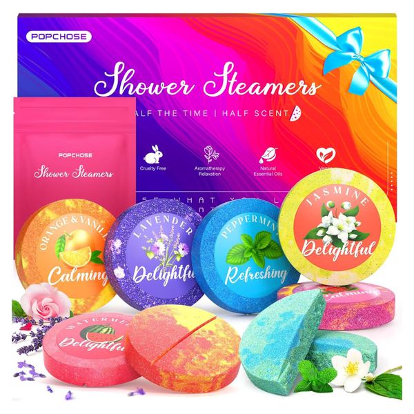 8-Pack Aromatherapy Shower Steamers Bombs with Gift Box