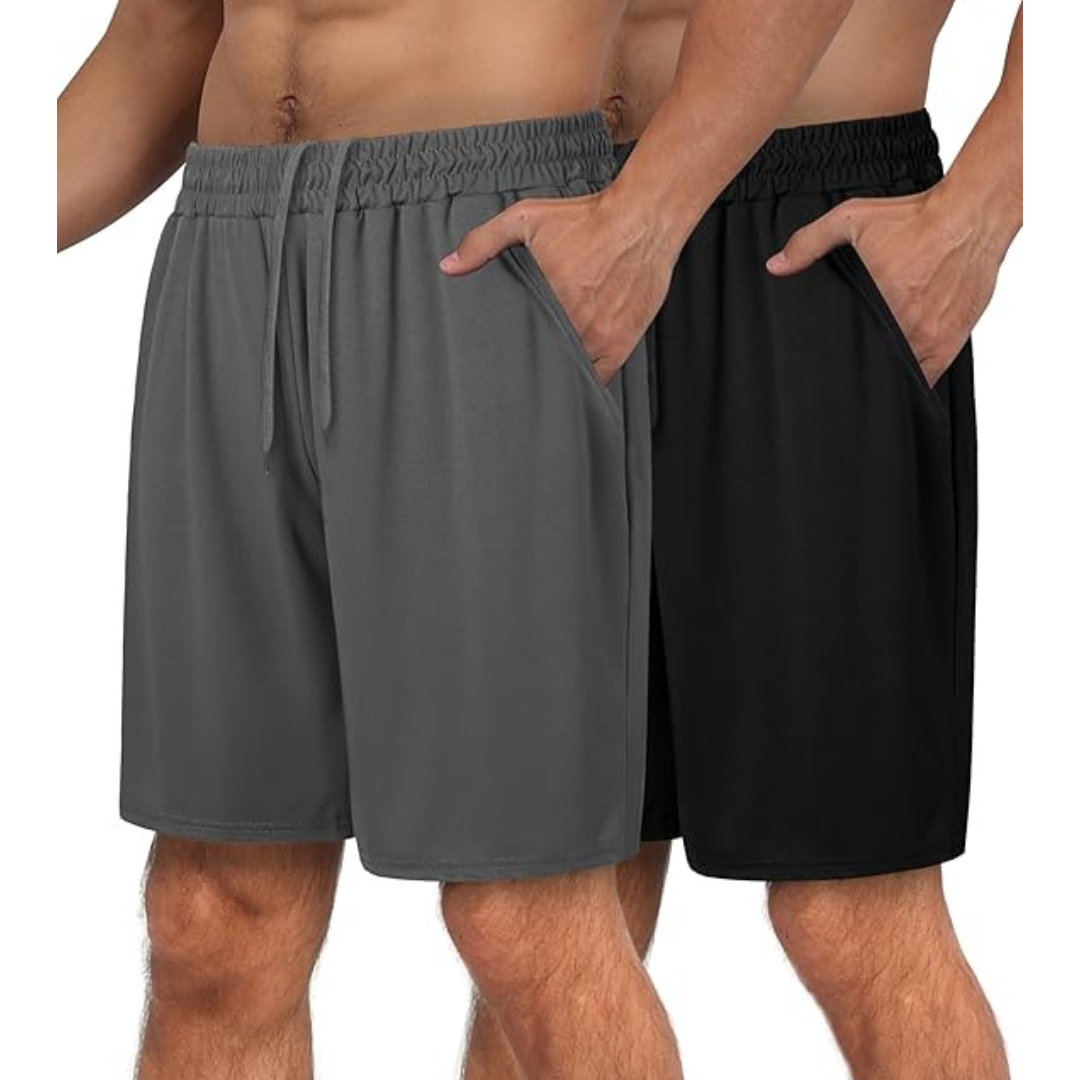 2-Pack Barjneel Men's Athletic Gym Basketball Shorts