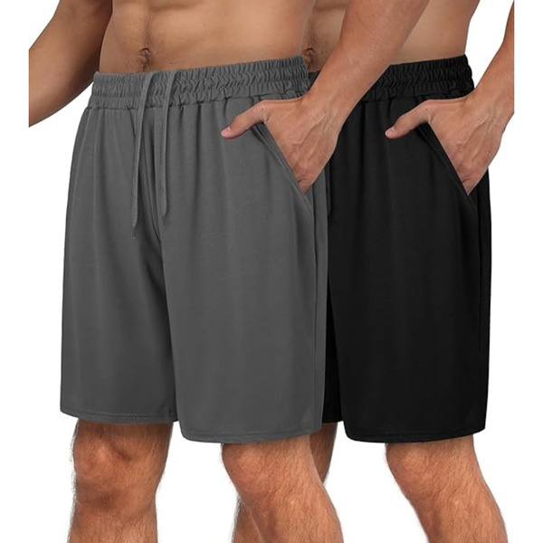 2-Pack Barjneel Men's Athletic Gym Basketball Shorts