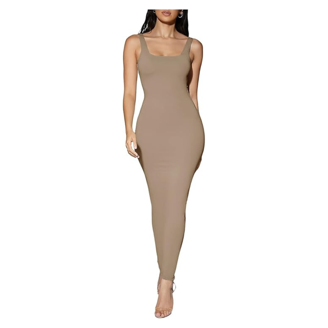 Verdusa Women's Basic Sleeveless Bodycon Maxi Dress