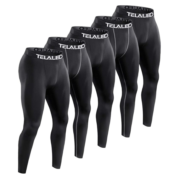 5-Pack Telaleo Men's Compression Pants