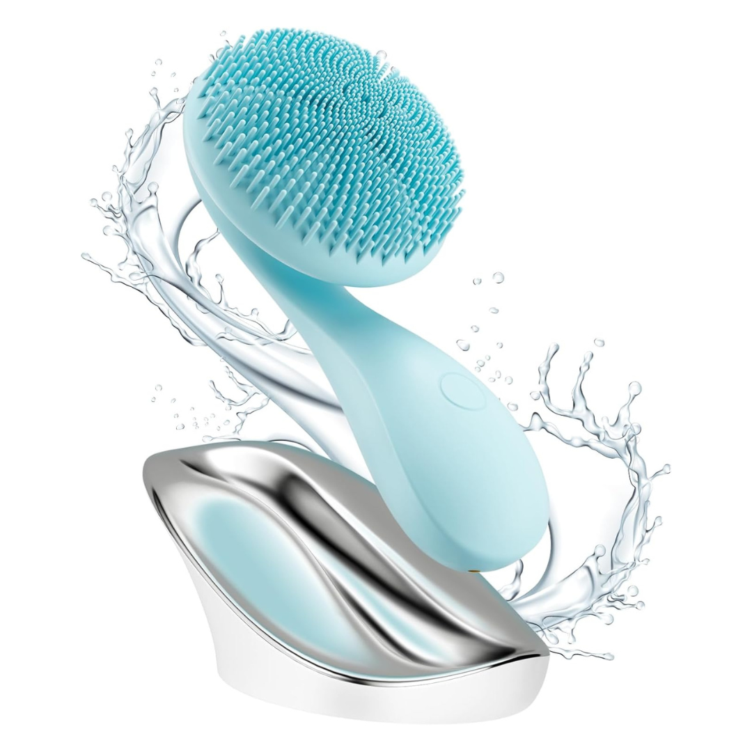 2-in-1 Rechargeable Electric Facial Cleansing & Massage Brush