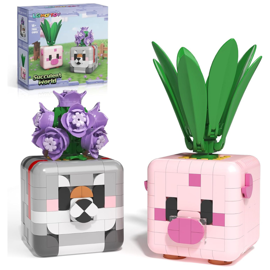 474-Piece Botanicals Flowers Building Blocks Toys Set