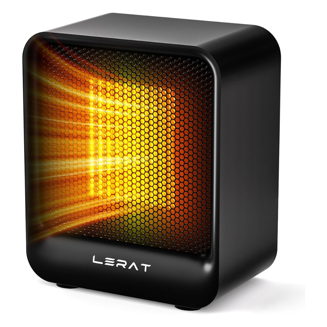 Lerat 500W Small Space Heater with Adjustable Speed