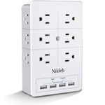 Nikleb 12 Electrical Plug Outlet Surge Protector