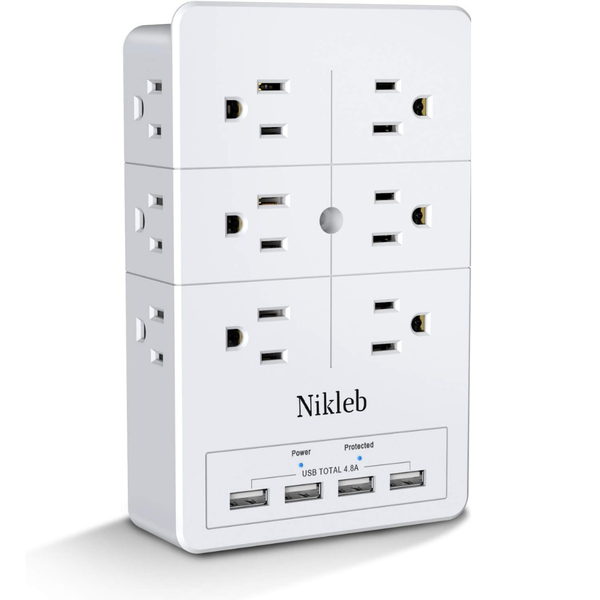 Nikleb 12 Electrical Plug Outlet Surge Protector