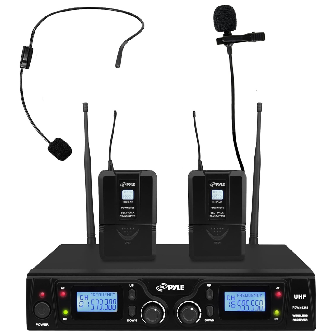 Pyle UHF Wireless Microphone System Kit
