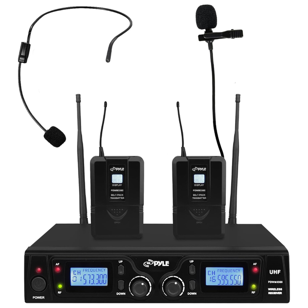 Pyle UHF Wireless Microphone System Kit
