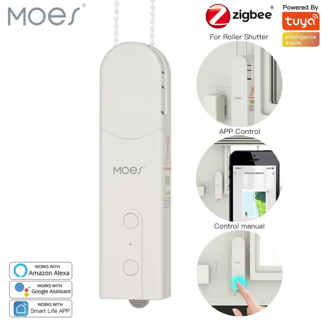 Smart Motorized Cordless Roller Shade Blinds w/Alexa
