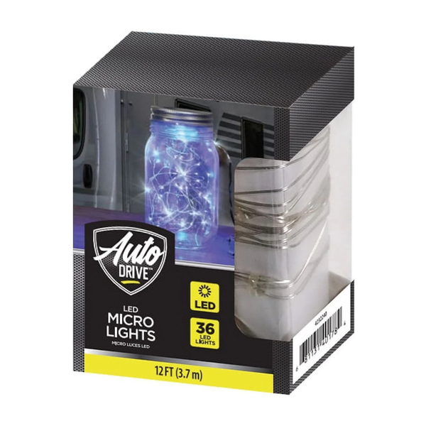 12-Ft. 36-LED Auto Drive Battery-Operated Micro Wire Lights