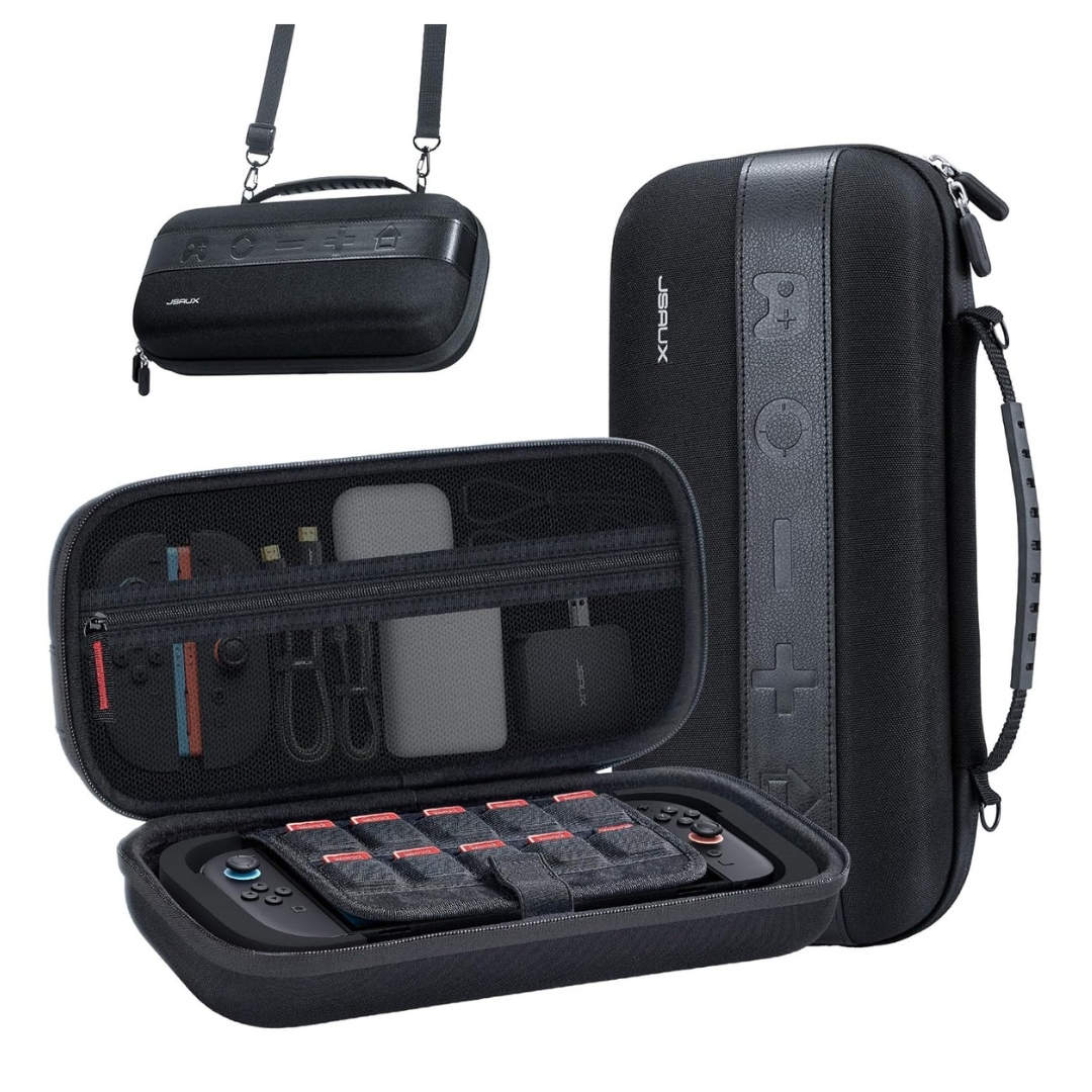 Jsaux Large Capacity Carrying Case For Nintendo Switch 2 (Black)