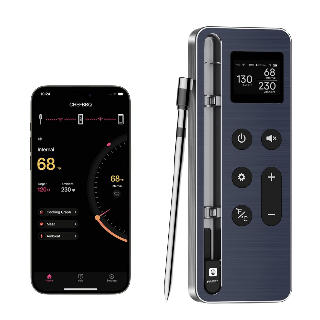 Digital 800FT Long Range Food Thermometer With Bluetooth