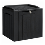 Homall 31 Gallon Outdoor Deck Box In Resin With Seat (Black)