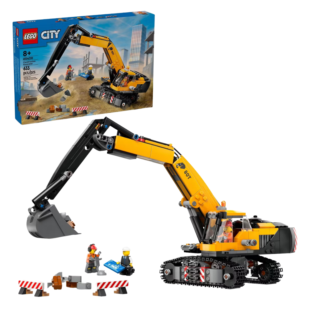 633-Pieces LEGO City Construction Excavator With Minifigures Toys (60420)