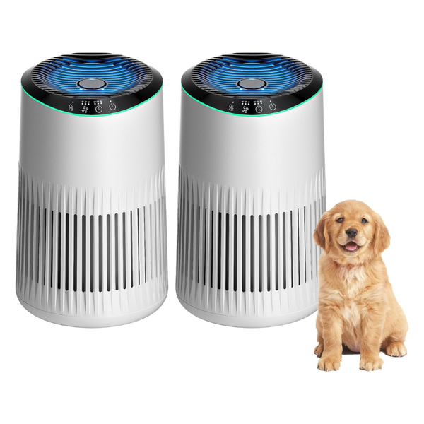 2-Pack 23dB Quiet Small HEPA Air Purifier