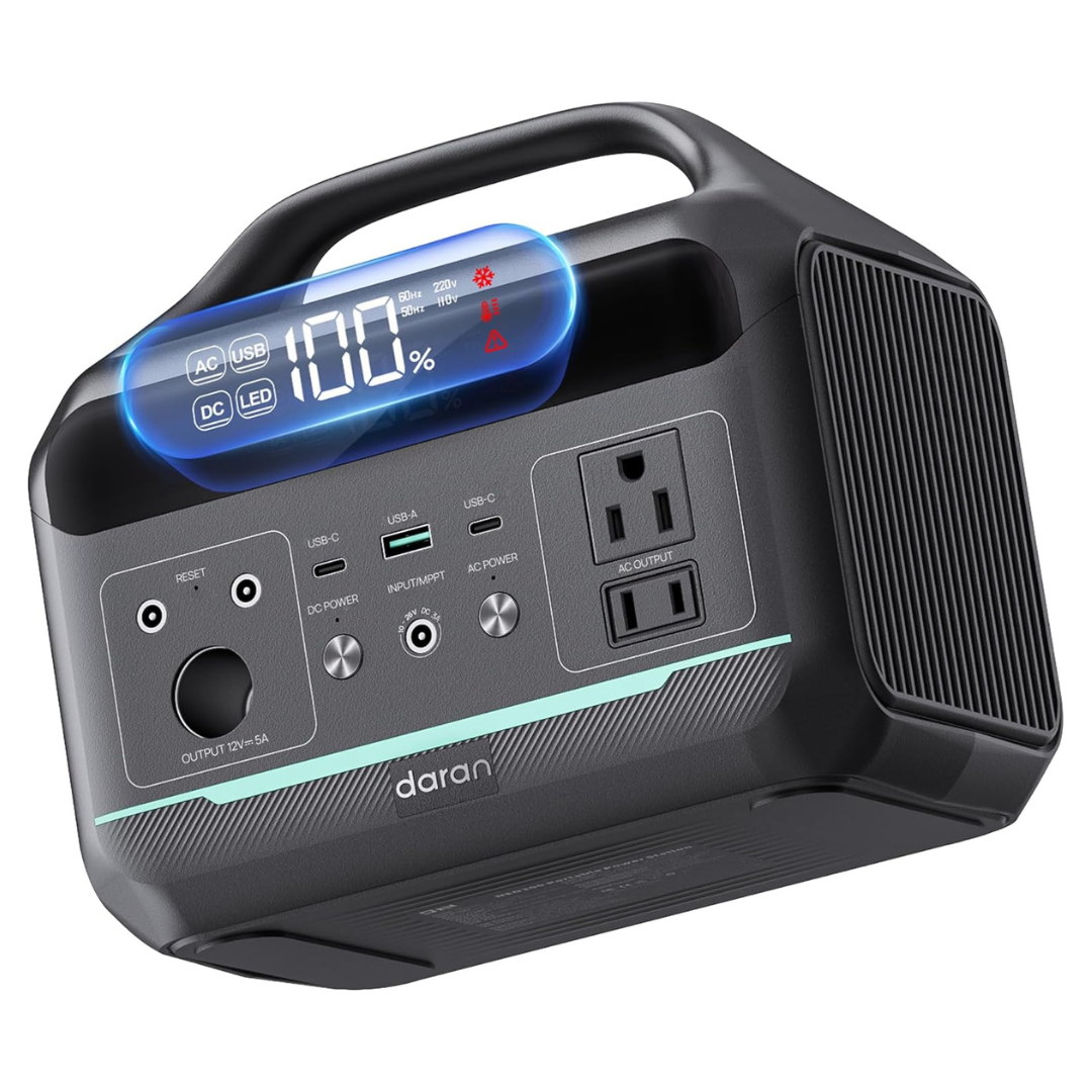 DaranEner Portable 300W 192Wh Solar LiFeP04 Battery Power Station