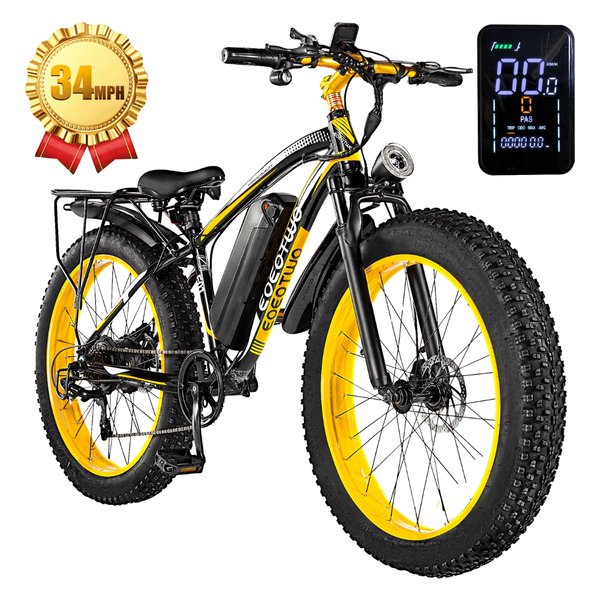 Eoeotwo 26'' Fat Tire Electric Mountain Bike