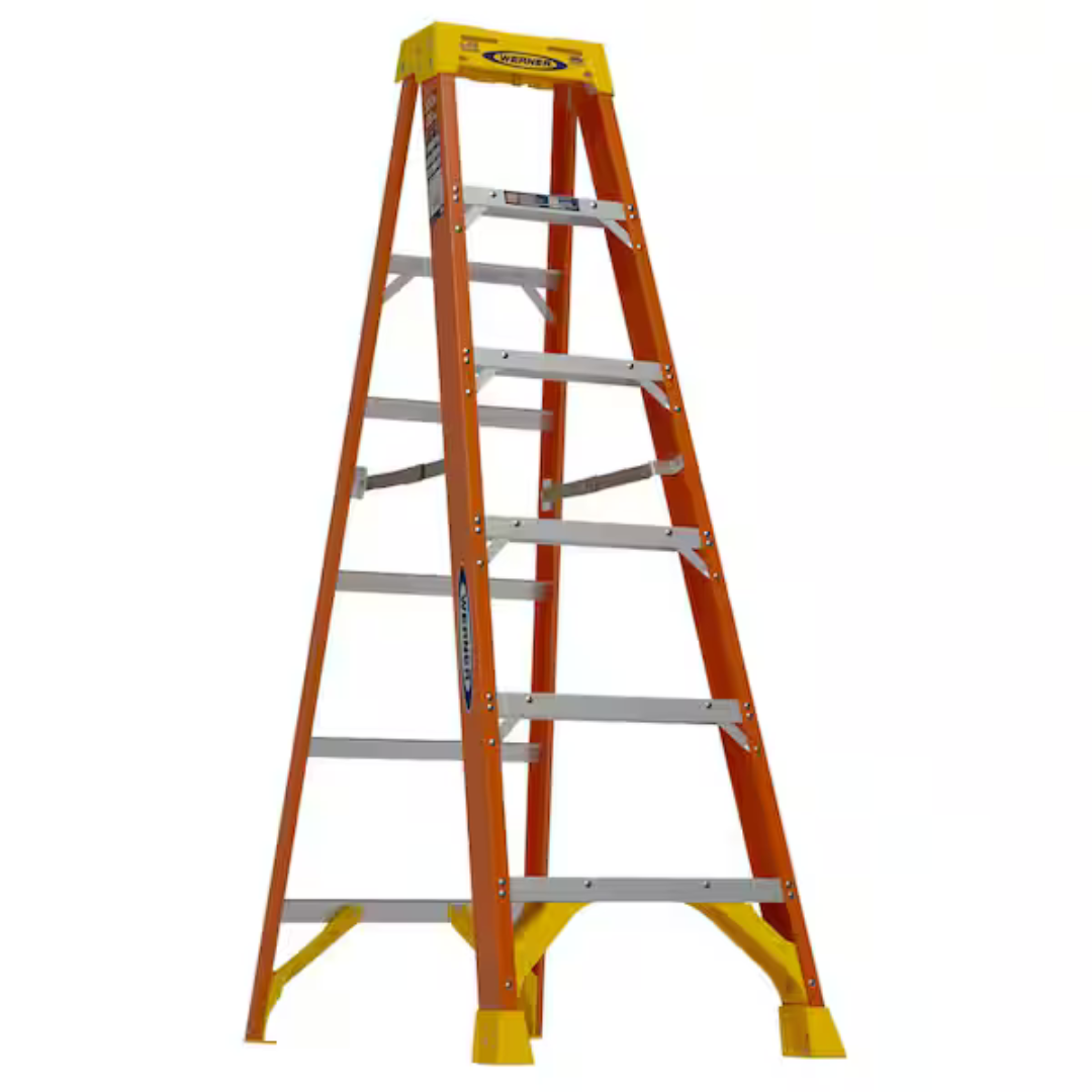 6-Feet Werner Fiberglass 300-lb Load Capacity Step Ladder
