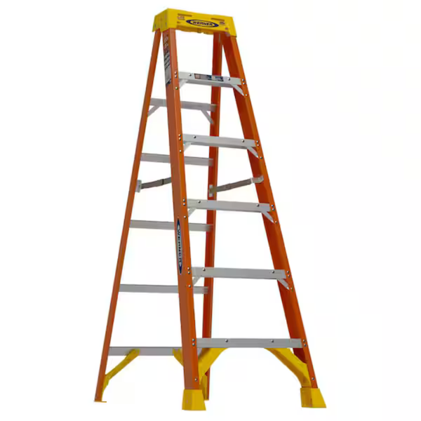 6-Feet Werner Fiberglass 300-lb Load Capacity Step Ladder