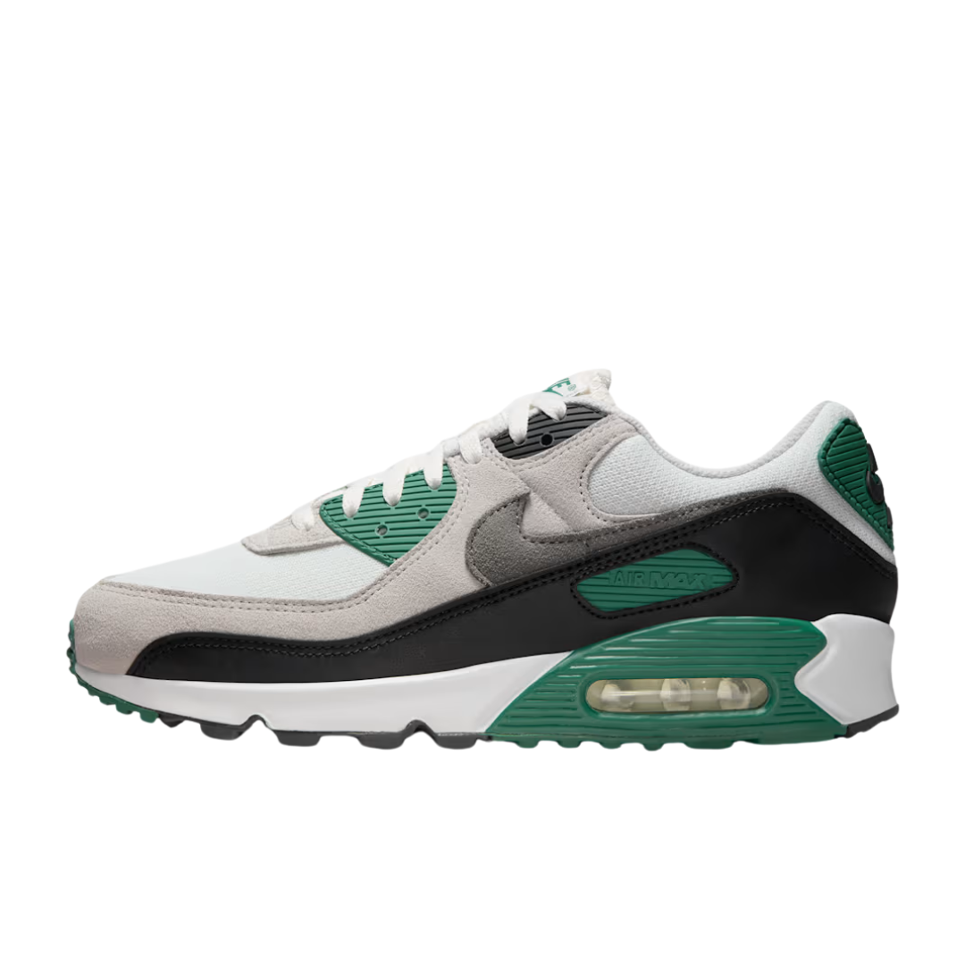 Nike Men's Air Max 90 Shoes (White/Aura/Grey/Grey)