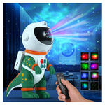 Galaxy Star Projection Night Light With Dinosaur Astronaut (Green)