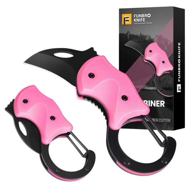 1.34" Box Cutter Pink Keychain Pocket Knife