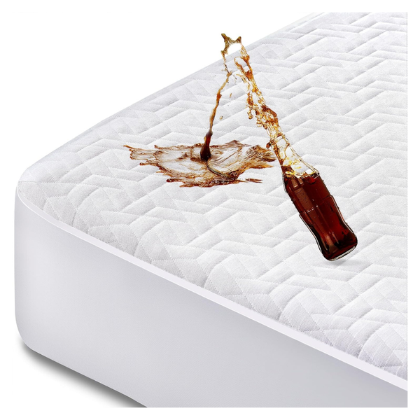 100% Waterproof Mattress Protector W/ Cooling Fabric & Deep Pocket (Queen)