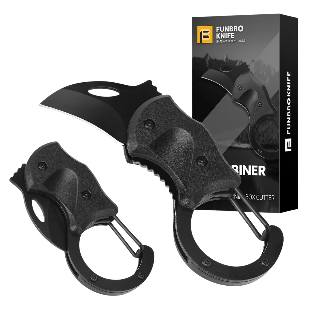 Funbro Small EDC Keychain Pocket Knife W/ 1.34" Blade