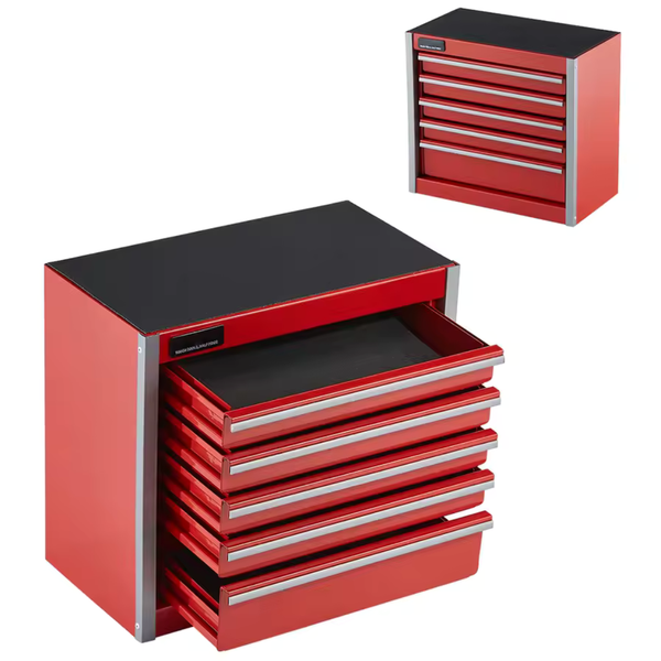 8.6" Vevor SucceBuy 5-Drawer Portable Metal Tool Box