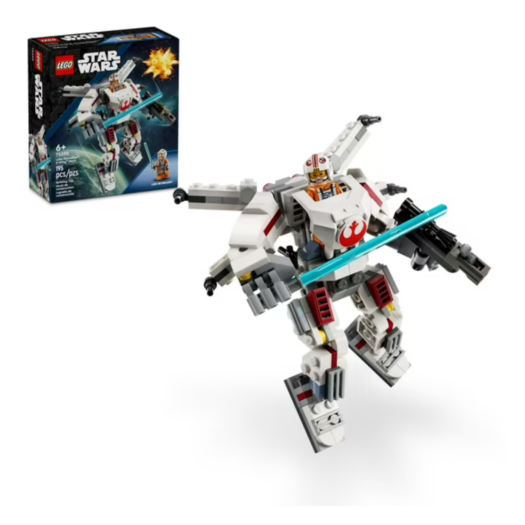 195-Piece LEGO Star Wars Luke Skywalker X-Wing Mech Action Figure (75390)