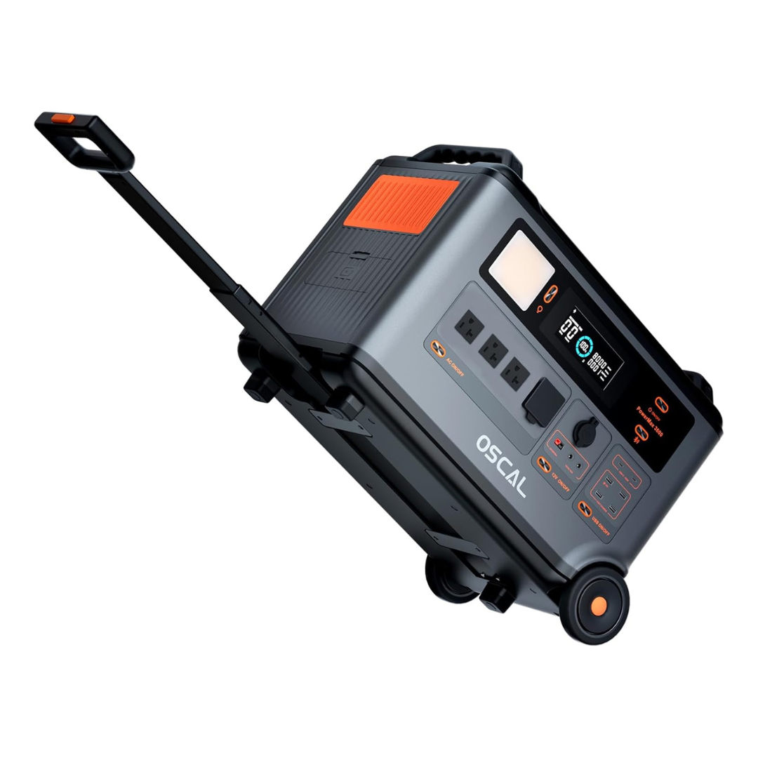 OSCAL PM3600 3000W 3600Wh Solar Generator Portable Power Station