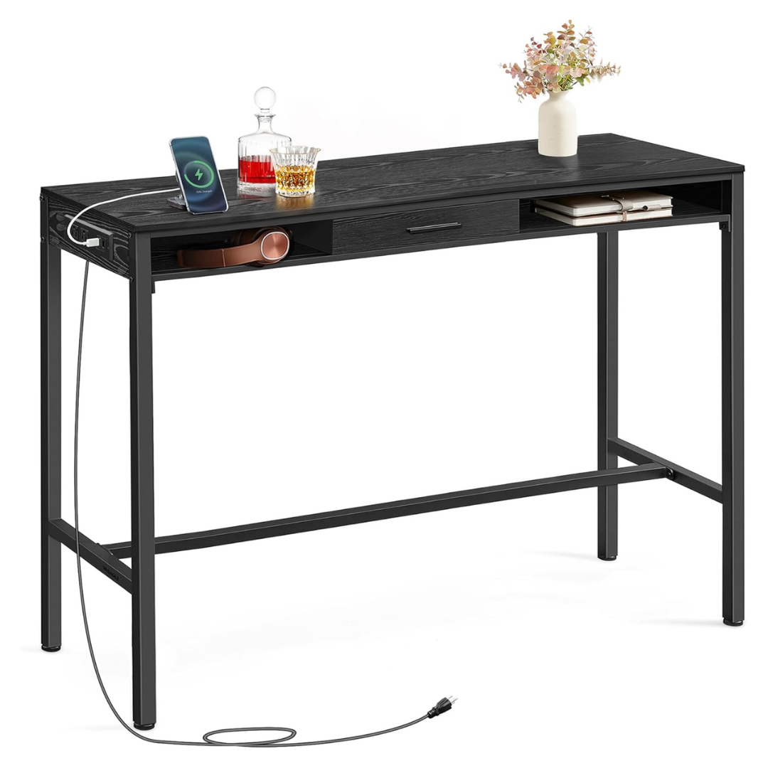 Vasagle 47.2" W Long Bar Height Pub Table