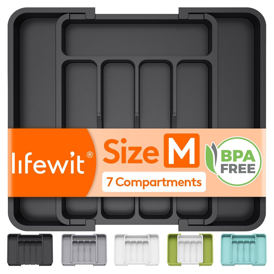 Lifewit Expandable Kitchen Drawer Organizer (8.9-14.7"W x12.2"D)