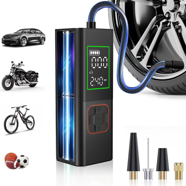 160PSI Tire Inflator Portable Air Compressor with LED