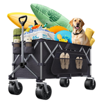 440lbs Heavy Duty Folding Collapsible Wagon Cart W/ Big Wheels