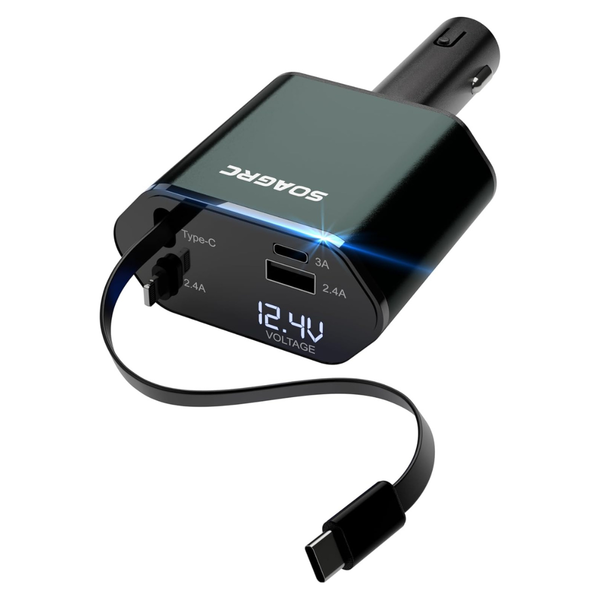 4 In 1 69W Soagrc Retractable Car Charger