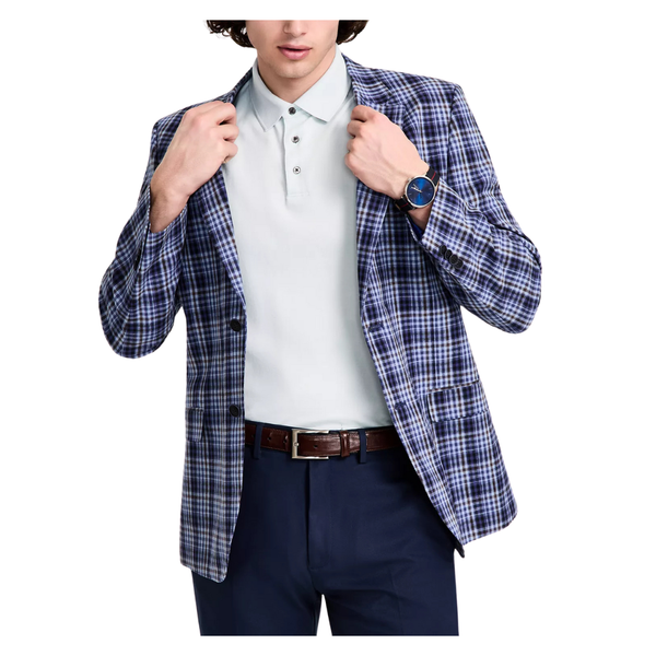 Men's Cotton & Linen Printed Sport Coat