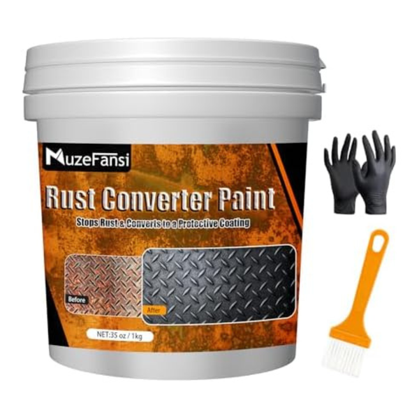 MuzeFansi 2-in-1 Rust Converter & Metal Primer, 34.9 Oz