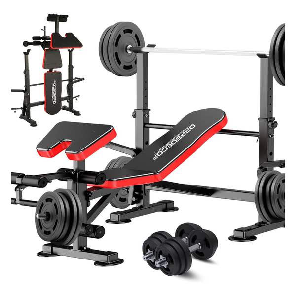 6-in-1 660lbsAdjustable Workout Weight Bench Set
