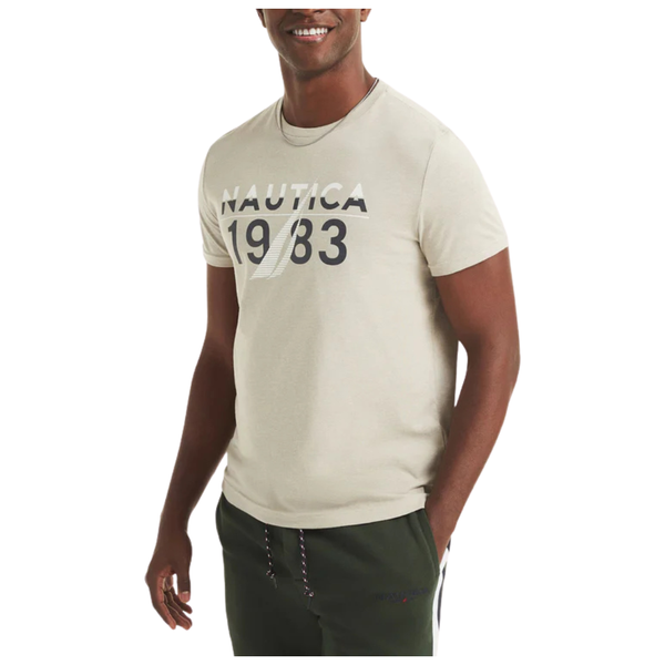 Nautica Men's 1983 Graphic T-shirt (Grey Heather)