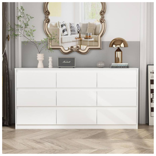 9-Drawer Dresser Storage Cabinet