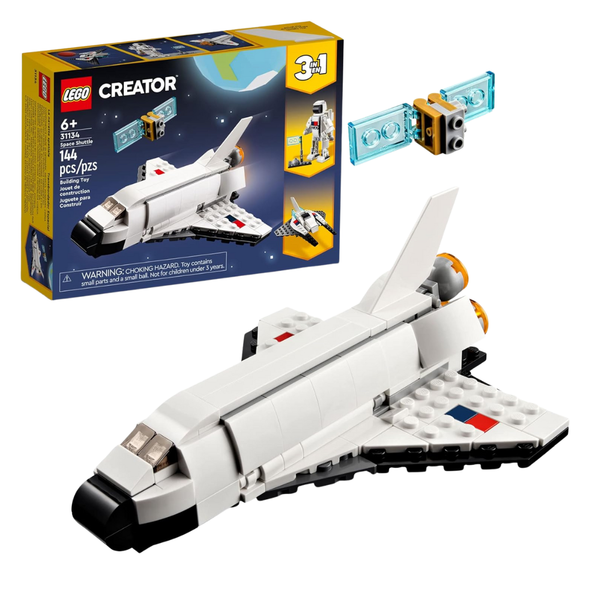 144-Piece LEGO Creator 3-in-1 Space Shuttle Building Toy Kit