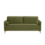 75.6" Goodwin Square Arm Velvet Rectangle Sofa (Various Colors)