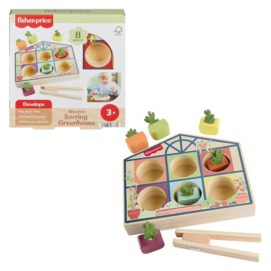 Fisher-Price Wooden Preschool Sorting Greenhouse