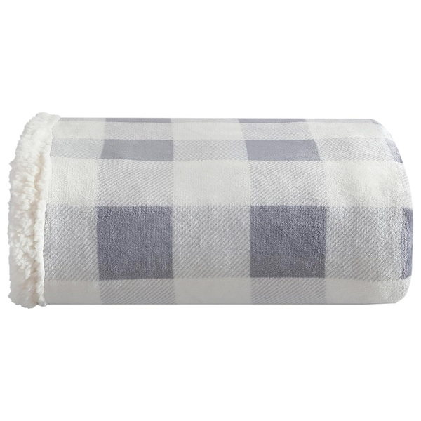 Super Soft Reversible Sherpa And Brushed Fleece Throw Blanket