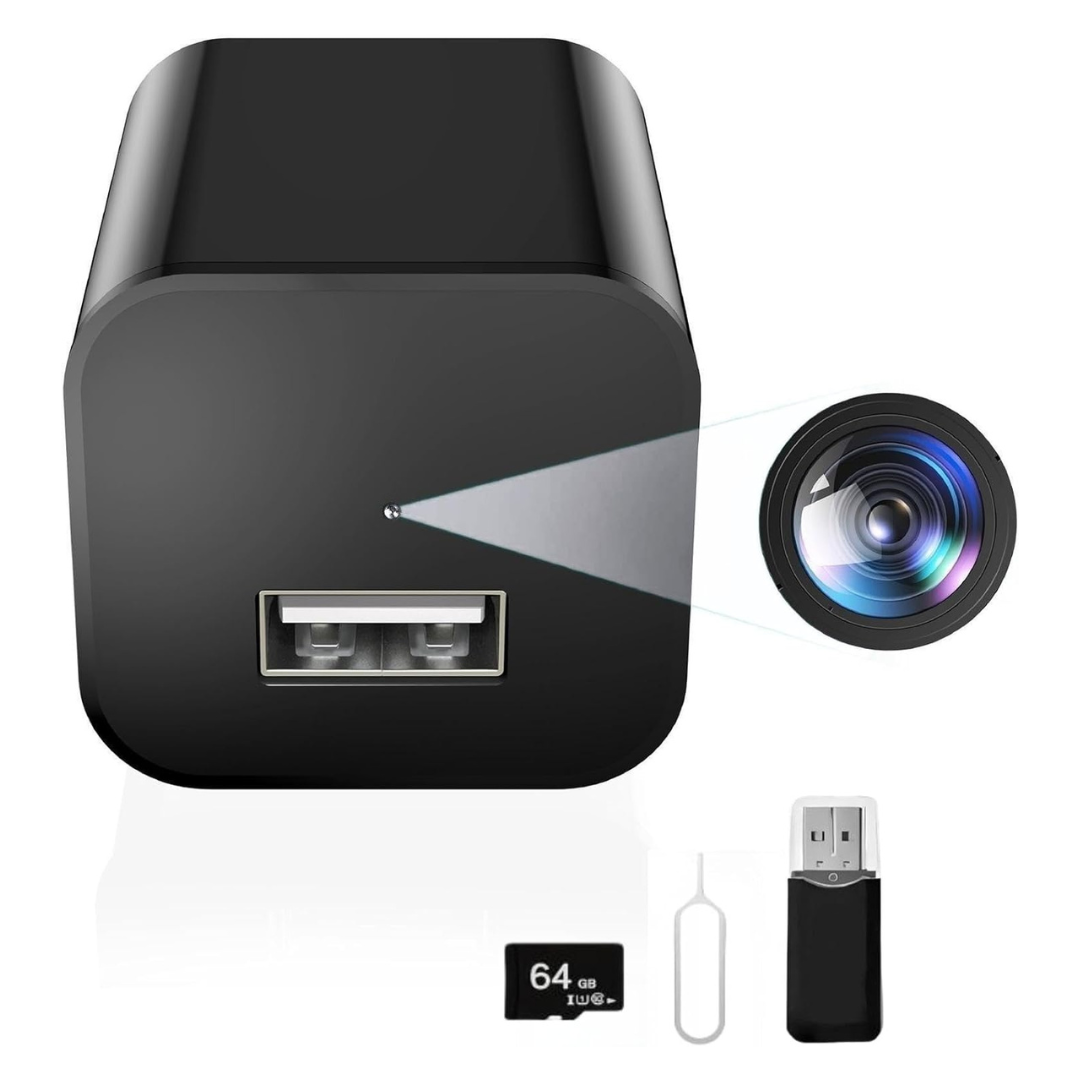 1080P Small Security Camera Charger With Motion Detection